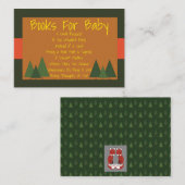 ウッドランズ赤ちゃんシャワーが本の付属品をもたらす エンクロージャーカード (正面/裏面)