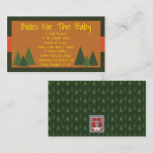 ウッドランズ赤ちゃんシャワーが本の付属品をもたらす エンクロージャーカード (正面/裏面)