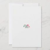 ウッドランドああベビー魅惑された森かわいい赤ちゃんシャワー 招待状 (裏面)