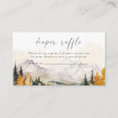 ウッドランドおむつラッフルインサート要求の山 エンクロージャーカード (正面)