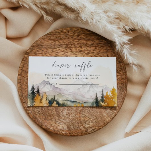 ウッドランドおむつラッフルインサート要求の山 エンクロージャーカード