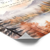 ウッドランドおむつラッフルサイン秋ベビーシャワーボーイ ポスター (角)