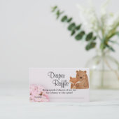 ウッドランドおむつラッフルチケットベビーシャワー プレイスカード (スタンド正面)