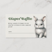 ウッドランドおむつラッフルボーイ赤ちゃんシャワー エンクロージャーカード (正面)