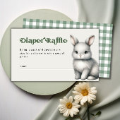 ウッドランドおむつラッフルボーイ赤ちゃんシャワー エンクロージャーカード