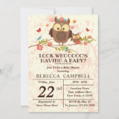 ウッドランドおもしろいフイルズワイルドベイビーシャワー 招待状 (正面)