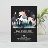 ウッドランドおもしろいホース誕生日 招待状 (スタンド正面)