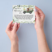 ウッドランドお母さんのベリーシャワーゲームカードの大きさ チラシ (手)