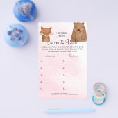 ウッドランドお母さん&パパシャワーゲームカード チラシ (シングル)