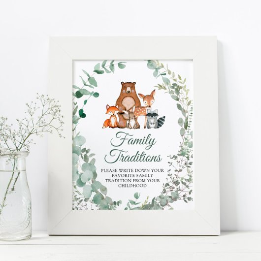 ウッドランドお気に入りのアニマル家族の伝統ゲーム ポスター