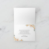 ウッドランドお洒落アニマルズイエローフローラベビー サンキューカード (内部)