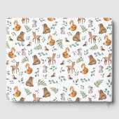 ウッドランドお洒落アニマルズフォレストファブルベビー ゲストブック (裏面)