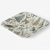 ウッドランドお洒落アニマルズホリデー紙プレート ペーパープレート (傾斜あり)