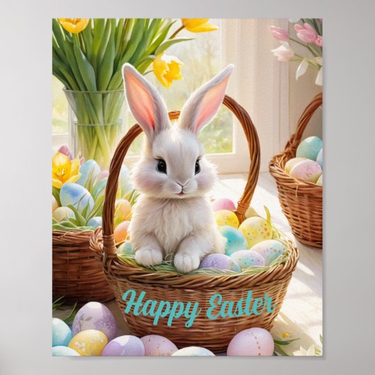 ウッドランドお洒落イースターバニー、イースターバニー、 ポスター (正面)