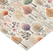 ウッドランドお洒落ウォーターカラーフォレスト ショートテーブルランナー (コーナー)