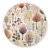 ウッドランドお洒落ウォーターカラーフォレスト セラミックノブ (正面)