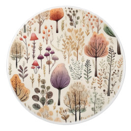 ウッドランドお洒落ウォーターカラーフォレスト セラミックノブ