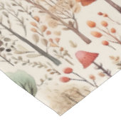 ウッドランドお洒落ウォーターカラーフォレスト テーブルクロス (アングル)