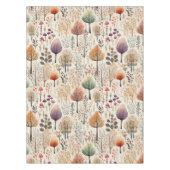 ウッドランドお洒落ウォーターカラーフォレスト テーブルクロス (正面)