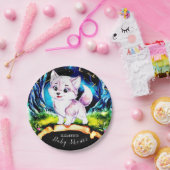 ウッドランドお洒落ウルフベビーシャワー ペーパープレート (パーティー)