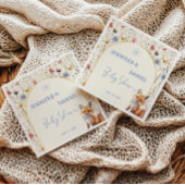 ウッドランドお洒落キツネダスティブルーベビーシャワー スタンダードカクテルナプキン