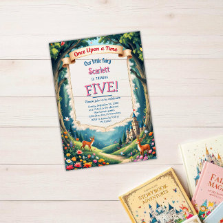 ウッドランドお洒落キャッスルフェアヤタリーキッド誕生日 アクリル招待状