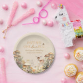 ウッドランドお洒落ディアファースト誕生日 ペーパープレート (パーティー)