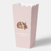 ウッドランドお洒落ディア誕生日ポップコーン フェイバーボックス (裏面)