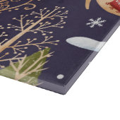 ウッドランドお洒落トナカイの冬 カッティングボード (角)