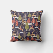 ウッドランドお洒落トナカイの冬 クッション (裏面)