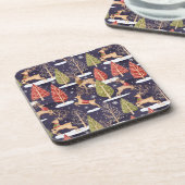 ウッドランドお洒落トナカイの冬 コースター (左側)