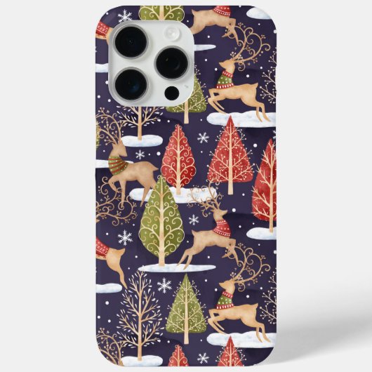 ウッドランドお洒落トナカイの冬 Case-Mate iPhoneケース (裏面)