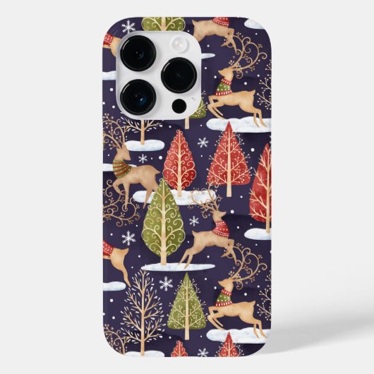 ウッドランドお洒落トナカイの冬 Case-Mate iPhoneケース (裏面)