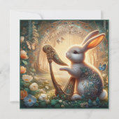 ウッドランドお洒落バニーミュージカルイースター シーズンカード (正面)