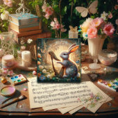 ウッドランドお洒落バニーミュージカルイースター シーズンカード