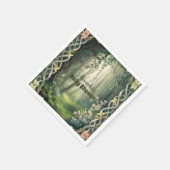 ウッドランドお洒落フォレストの赤ちゃんシャワー スタンダードカクテルナプキン (角)