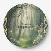 ウッドランドお洒落フォレストの赤ちゃんシャワー ペーパープレート (正面)
