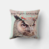 ウッドランドお洒落フクロウ睡眠タイト子供部屋 クッション (裏面)