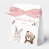 ウッドランドお洒落フローラボーホガールベビーシャワー フェイバーボックス (正面サイド)