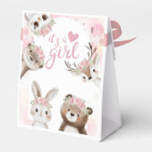 ウッドランドお洒落フローラボーホガールベビーシャワー フェイバーボックス (裏面サイド)
