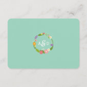 ウッドランドお洒落フローラリースミントインサート エンクロージャーカード (裏面)