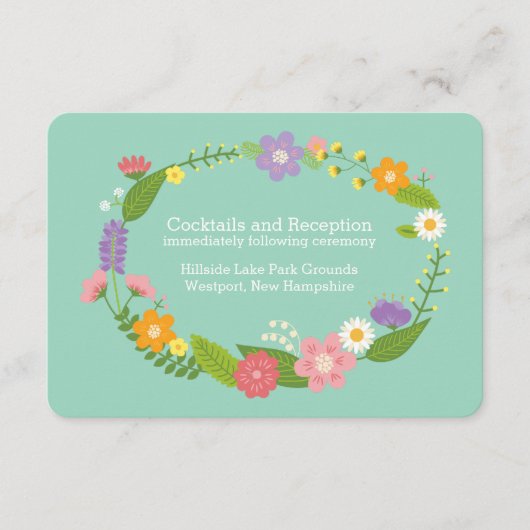 ウッドランドお洒落フローラリースミントインサート エンクロージャーカード (正面)