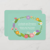 ウッドランドお洒落フローラリースミントインサート エンクロージャーカード (正面/裏面)