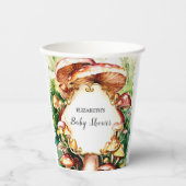 ウッドランドお洒落マッシュルームの赤ちゃんシャワー 紙コップ (正面)