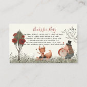 ウッドランドお洒落動物用水彩絵本ベビー エンクロージャーカード (正面)