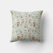 ウッドランドお洒落森林動物の緑子供部屋 クッション (裏面)