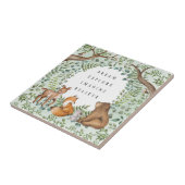 ウッドランドお洒落森林動物キッズ子供部屋 タイル (側面)