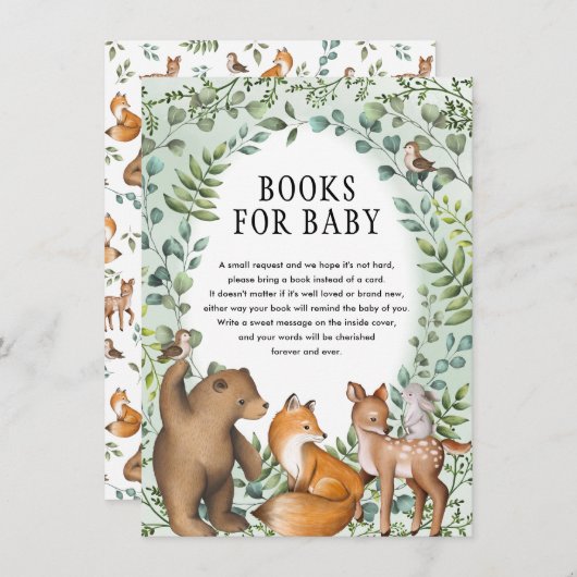 ウッドランドお洒落緑化林ベビー図書 エンクロージャーカード (正面/裏面)