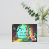 ウッドランドかわいいベビーフォックスベビーシャワー エンクロージャーカード (スタンド正面)