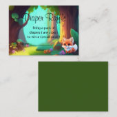 ウッドランドかわいいベビーフォックスベビーシャワー エンクロージャーカード (正面/裏面)